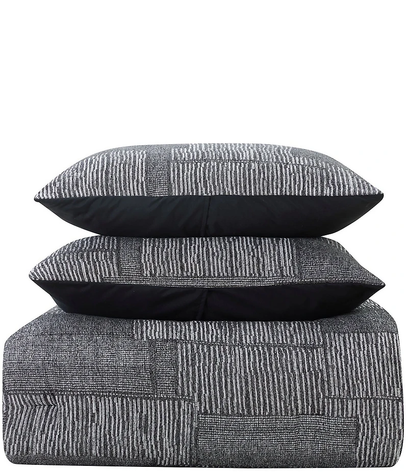 Perry Ellis Halifax Charcoal Comforter Mini Set