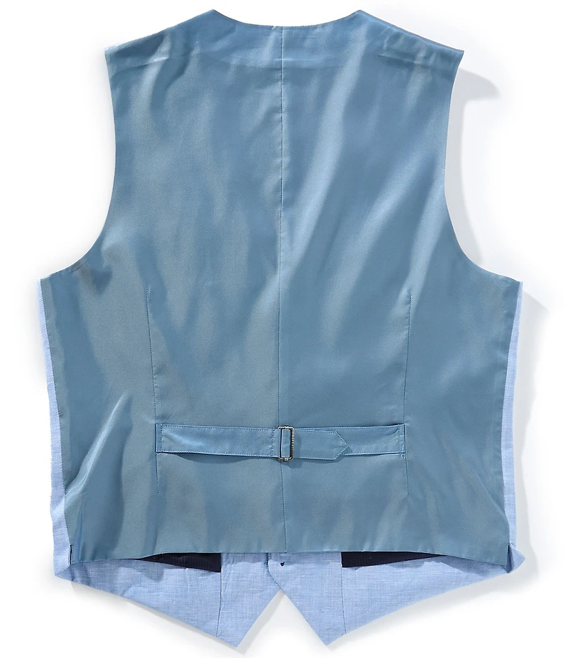Perry Ellis Herringbone Suit Separates Linen Blend Vest