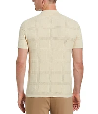 Perry Ellis Knit Short Sleeve Sweater Shirt