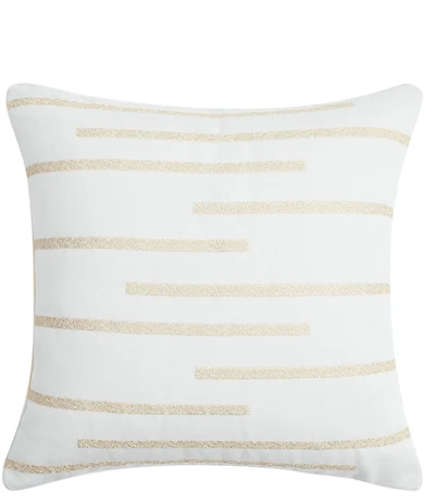 Perry Ellis Kyoto Broken Stripe Embroidered Square Pillow