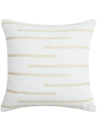 Perry Ellis Kyoto Broken Stripe Embroidered Square Pillow
