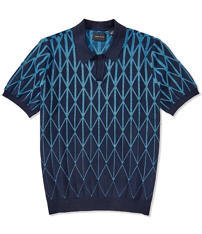 Perry Ellis Ombre Short Sleeve Polo Sweater