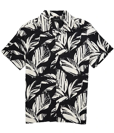 Perry Ellis Palm Leaf Short Sleeve Woven Shirt