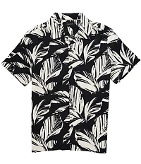Perry Ellis Palm Leaf Short Sleeve Woven Shirt