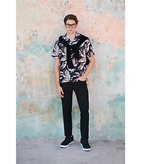Perry Ellis Palm Leaf Short Sleeve Woven Shirt