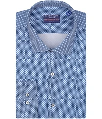 Perry Ellis Performance Spread Collar Allover Print Dress Shirt
