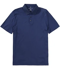 Perry Ellis Performance Stretch Solid Interlock Short Sleeve Polo Shirt