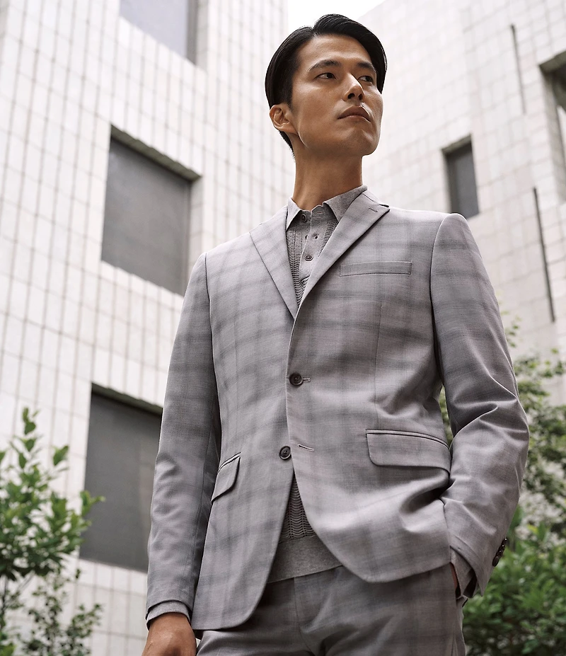 Perry Ellis Plaid Blazer