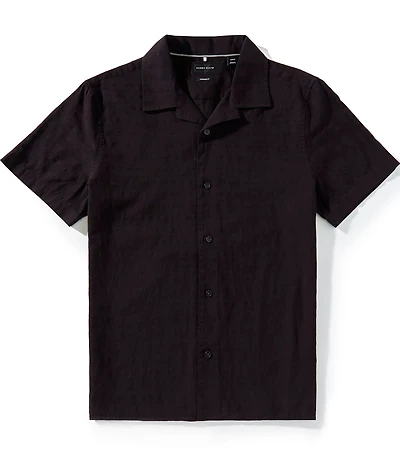 Perry Ellis Plaid Short Sleeve Woven Camp Shirt