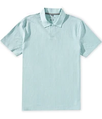 Perry Ellis Seersucker Short Sleeve Polo Shirt