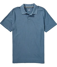 Perry Ellis Seersucker Short Sleeve Polo Shirt