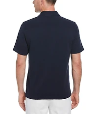 Perry Ellis Seersucker Short Sleeve Woven Camp Shirt