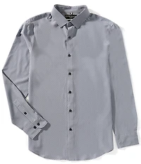 Perry Ellis Slim Fit Geo Long Sleeve Woven Shirt