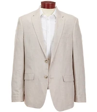 Perry Ellis Slim Fit Linen Herringbone Suit Separates Jacket