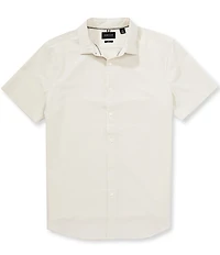Perry Ellis Slim Fit Seersucker Performance Stretch Short Sleeve Woven Shirt