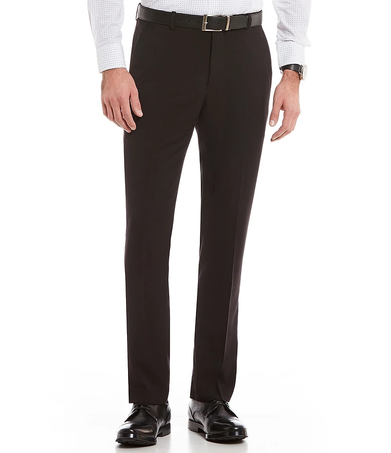 Perry Ellis Suit Separate Slim-Fit Stretch Solid Flat-Front Dress Pants