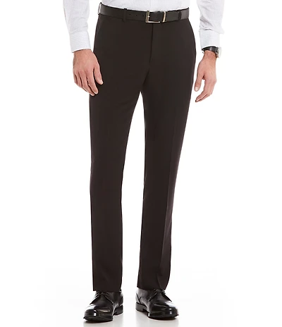 Perry Ellis Suit Separate Slim-Fit Stretch Solid Flat-Front Dress Pants