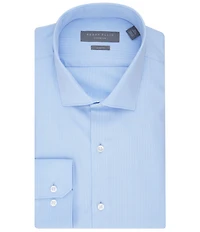 Perry Ellis Slim Fit Spread Collar Chateau Herringbone Solid Dress Shirt