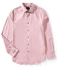 Perry Ellis Slim Fit Stretch End-On-End Long Sleeve Woven Shirt