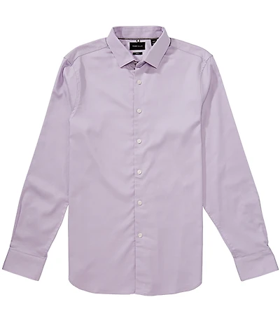 Perry Ellis Slim Fit Stretch Solid Dobby Long Sleeve Woven Shirt