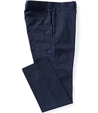 Perry Ellis Slim Stretch Plaid Dress Pants