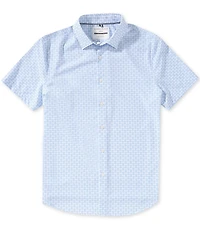 Perry Ellis Small Geo Print Short Sleeve Woven Shirt