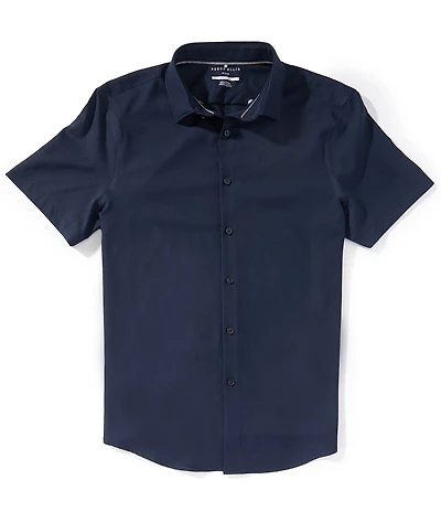 Perry Ellis Solid Twill Short Sleeve Woven Shirt