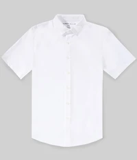 Perry Ellis Solid Twill Short Sleeve Woven Shirt