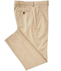 Perry Ellis Tailored Fit Flat Front Crosshatch Textured Twill Pants