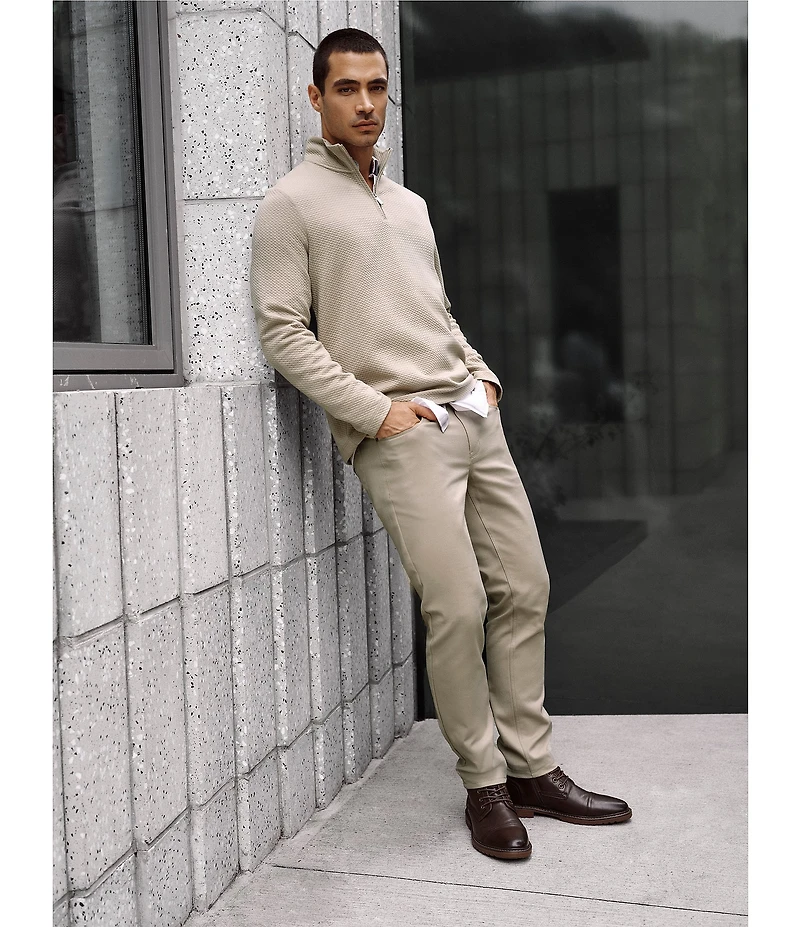 Perry Ellis Textured Quarter-Zip Pullover