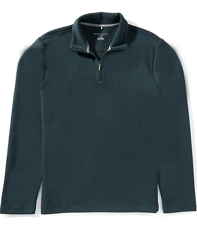Perry Ellis Textured Quarter-Zip Pullover
