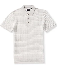 Perry Ellis Textured Short Sleeve Polo Shirt