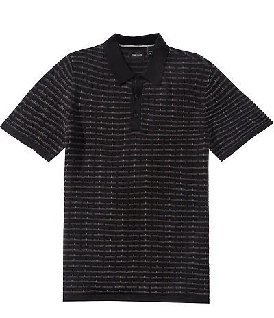 Perry Ellis Textured Short Sleeve Polo Shirt