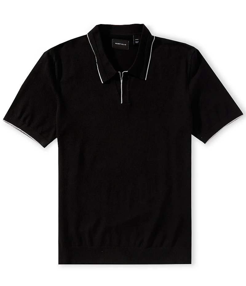 Perry Ellis Tipping Short Sleeve Polo Shirt