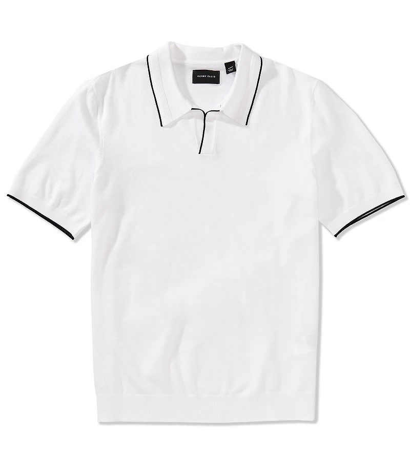 Perry Ellis Tipping Short Sleeve Polo Shirt