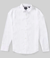 Perry Ellis Tonal Plaid Long Sleeve Woven Shirt
