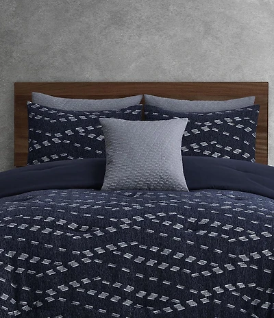Perry Ellis Venice Subtle Stitched Texture Decorative Square Pillow