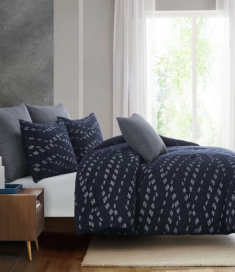 Perry Ellis Venice Subtle Stitched Texture Decorative Square Pillow
