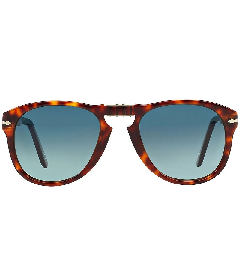 Persol Men's PO0714 Havana 54mm Aviator Polarized Sunglasses