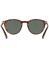 Persol Men's PO3152S Round 52mm Sunglasses