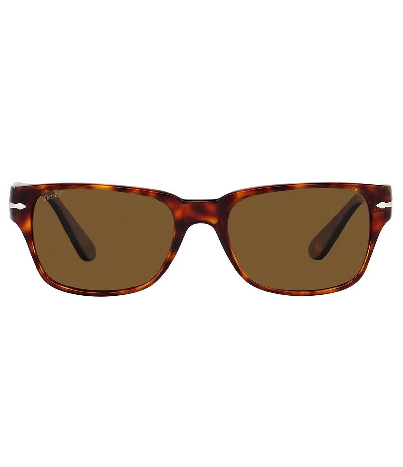 Persol Men's PO3288S Havana 55mm Square Polarized Sunglasses