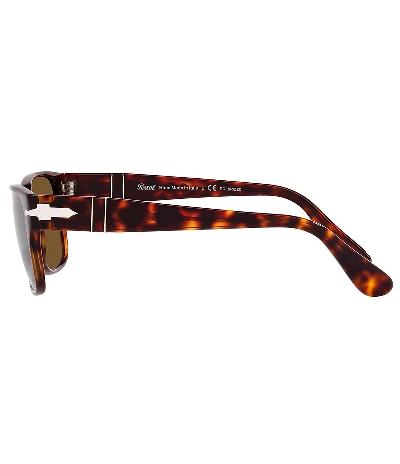 Persol Men's PO3288S Havana 55mm Square Polarized Sunglasses