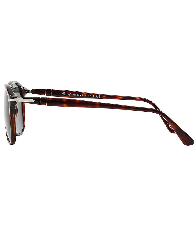 Persol Men's PO9649S Havana 52mm Aviator Sunglasses