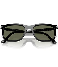 Persol Men's Renzo 56mm Rectangle Polarized Sunglasses