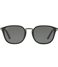 Persol Unisex PO3186S Tortoise 53mm Round Polarized Sunglasses