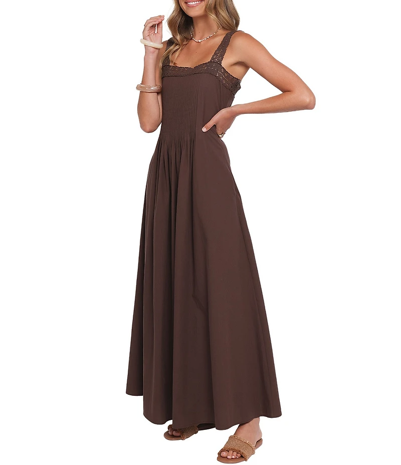 Petal & Pup Alandra Square Neck Sleeveless A-Line Maxi Dress