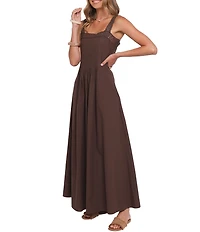 Petal & Pup Alandra Square Neck Sleeveless A-Line Maxi Dress