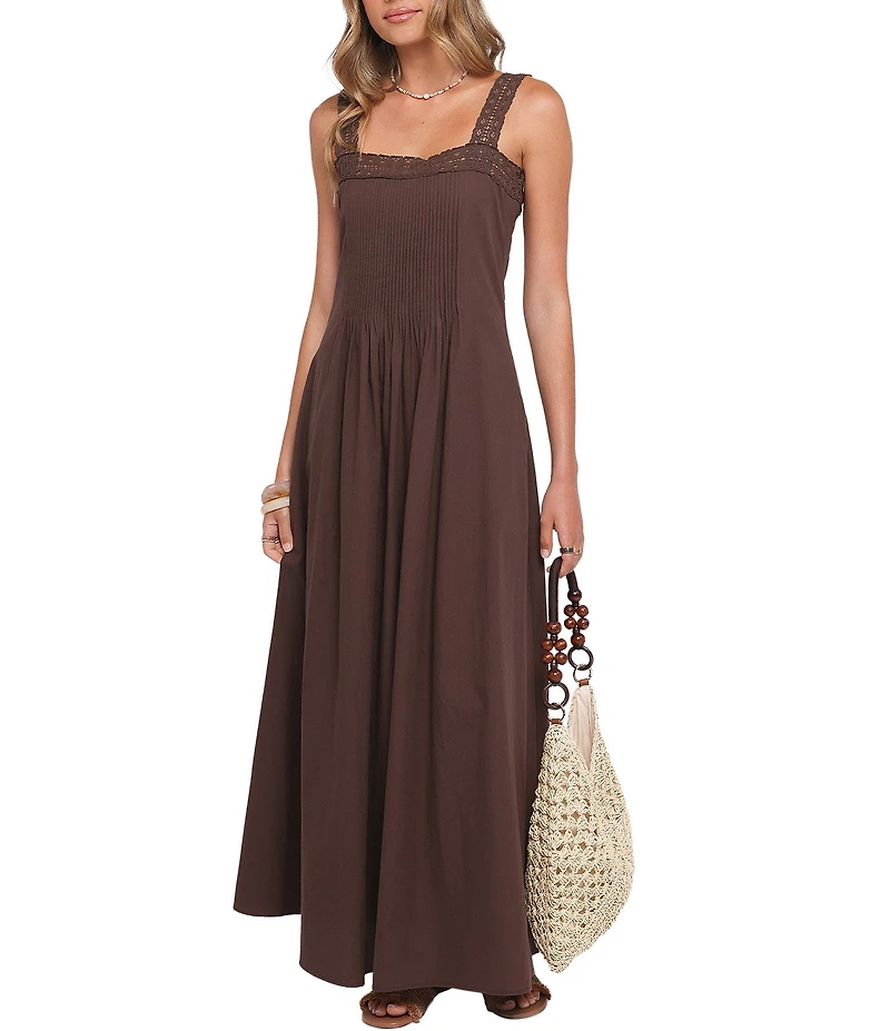 Petal & Pup Alandra Square Neck Sleeveless A-Line Maxi Dress