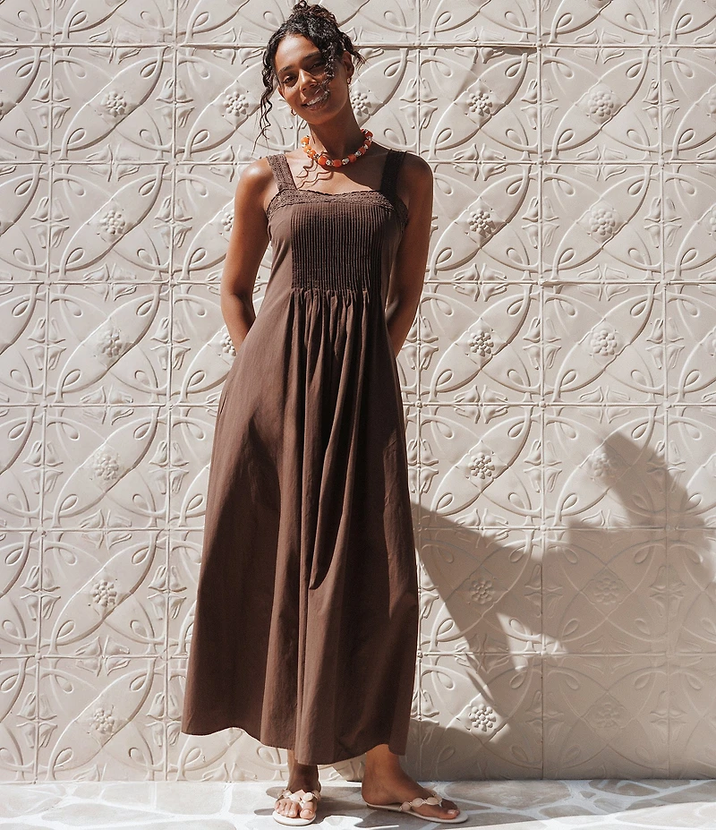 Petal & Pup Alandra Square Neck Sleeveless A-Line Maxi Dress