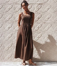 Petal & Pup Alandra Square Neck Sleeveless A-Line Maxi Dress